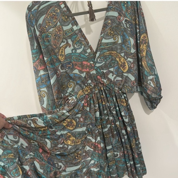 218. BOHEMIAN BOHO SILKY DRESS RESORT LIVE SHOW ALERT - Picture 7 of 7